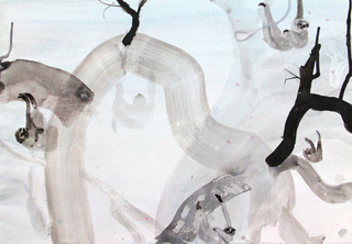 untitled, 2013, 60 cm x 42 cm, ink, acrylic paint on paper