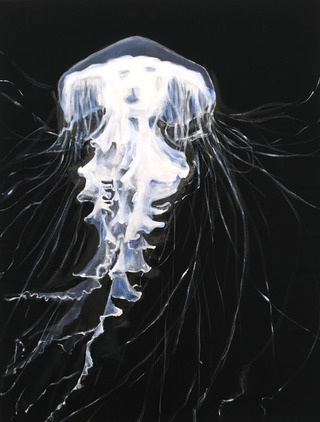 Medusa, 2017, 80 cm x 55 cm, acrylic on fabric